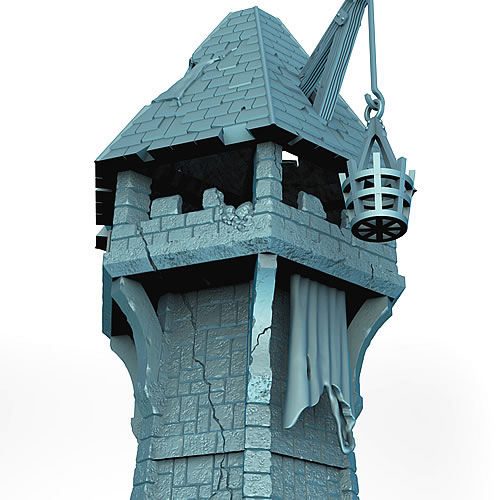 Roof, crane and beacon