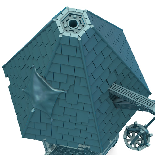 Remnants of a forgotten mechanism at the roof peak